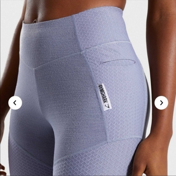 Gymshark True Texture Leggings in Steel Blue/Lavender Sz XS - Picture 8 of 9